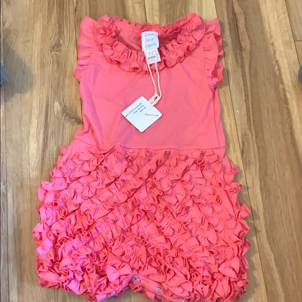 Lemon loves lime layette romper